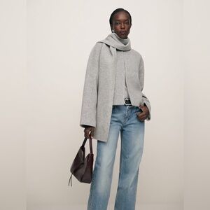 Reformation Porter Cropped Scarf Coat